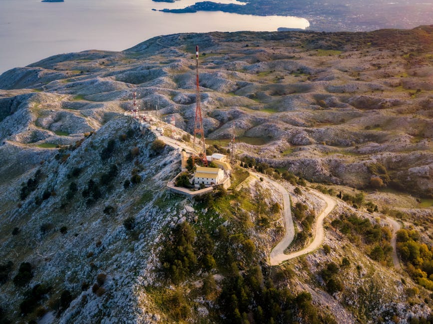 Veduta panoramica dal Monte Pantokrator sul mare