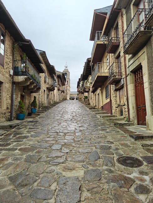 Strada lastricata all'aperto