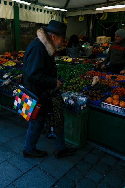 Bancarelle colorate del mercato Modiano