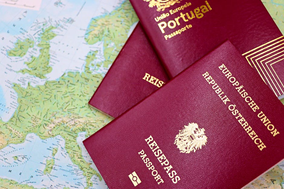 passaporti e simbolo Schengen
