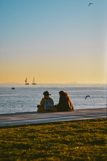 Couple watching the bay