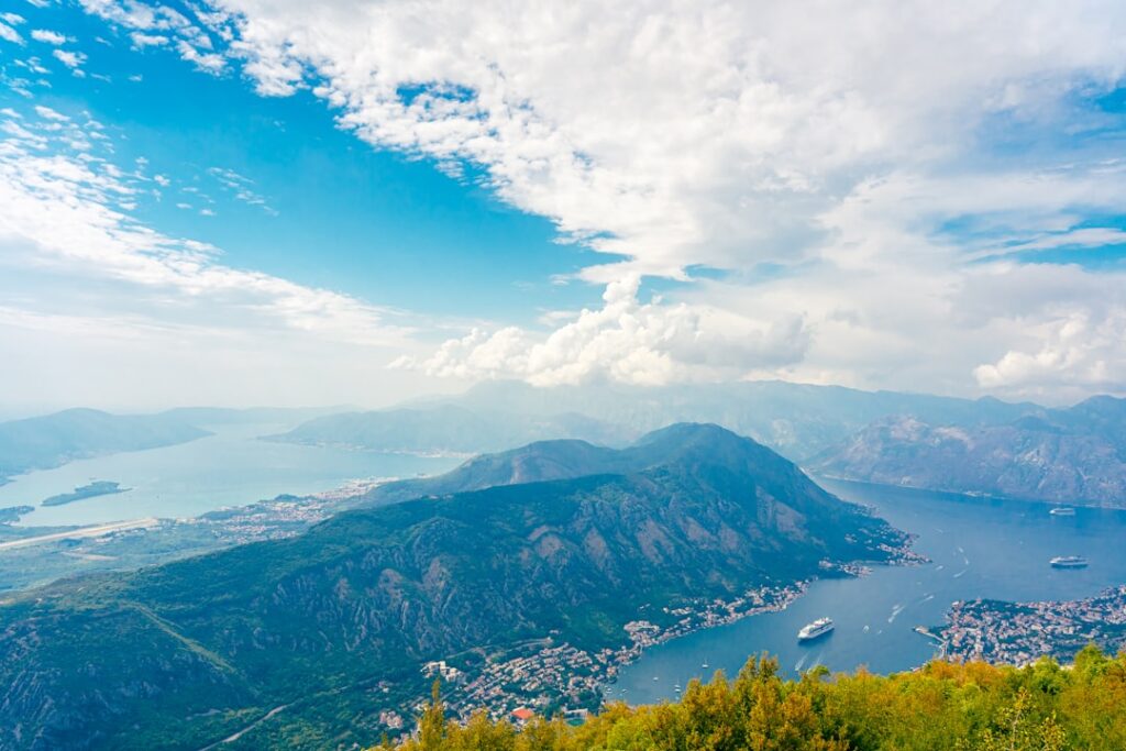 Scenic view of the Bay of Kotor