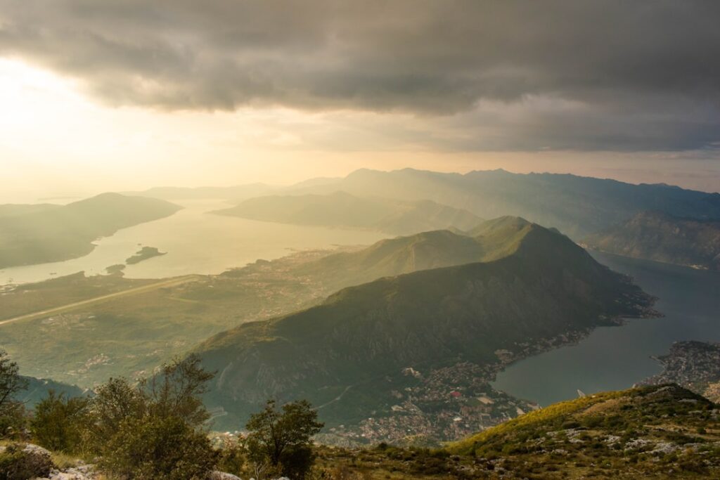 Hiking path to San Giovanni fortress with sunrise view