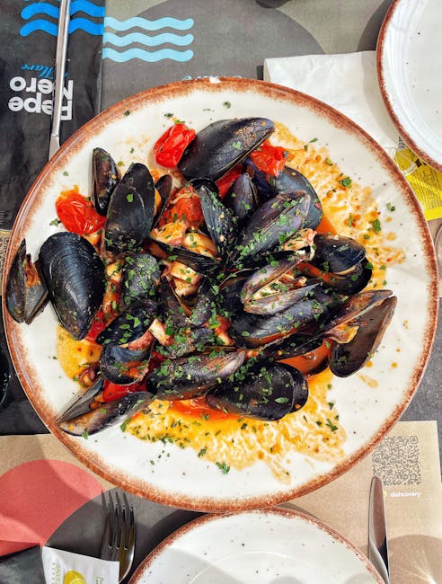 Montenegrin seafood dish served at a konoba