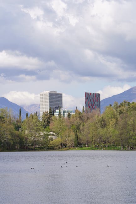 Grand Park lake and trees