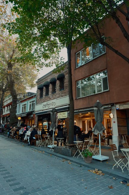 Pedestrian street Murat Toptani lined with cafés
