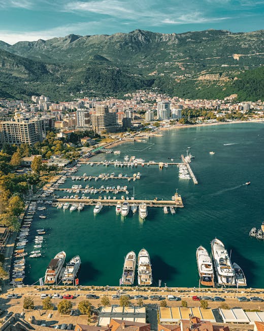 Marina and yachts in Budva