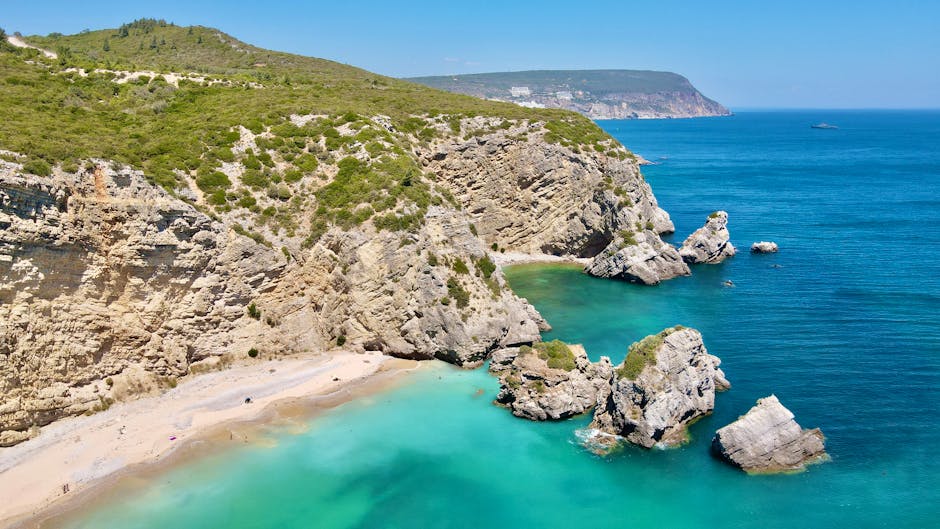 Gjipe Beach secluded cove cliffs Gjipe Beach, remote cliffside cove view