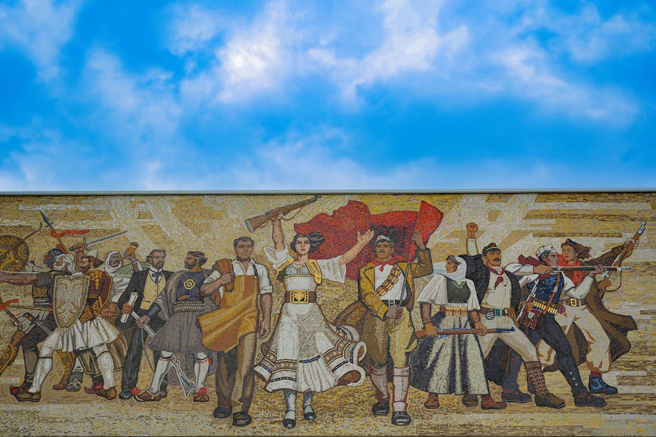 National History Museum facade Skanderbeg Square Tirana