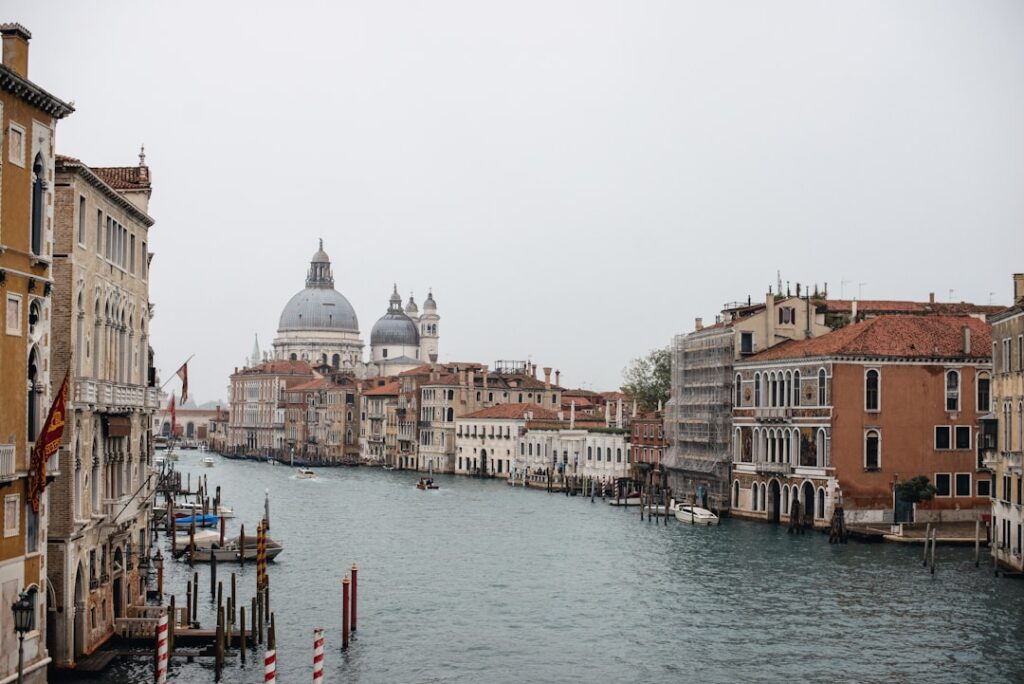 Grand Canal vaporetto view Santa Maria della Salute