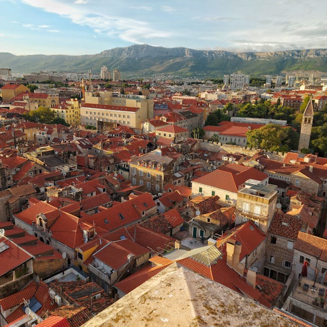 Widok z dachu na Split