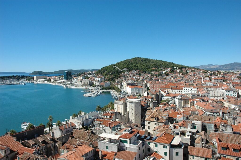 View from Marjan hill over Split old town