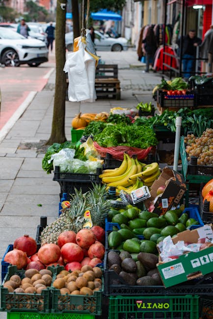 Fresh produce stalls at Split's Green Market, Trg Braće Radić