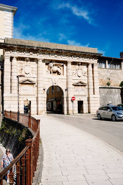 Venetian stone Land Gate in Zadar