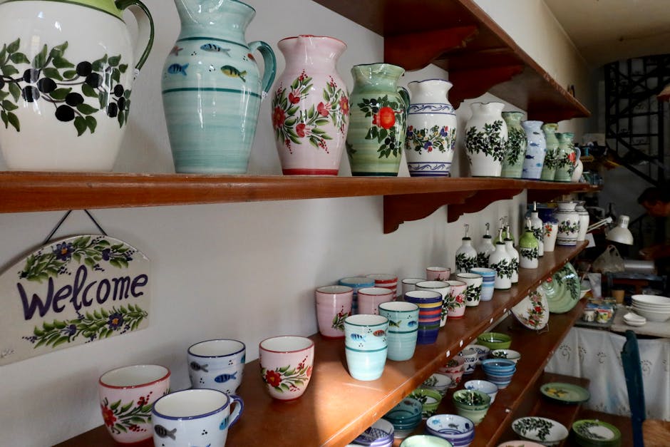 handgemaakte Kroatische keramiek in een ambachtswinkel