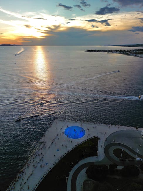 Sea Organ di Zadar al tramonto