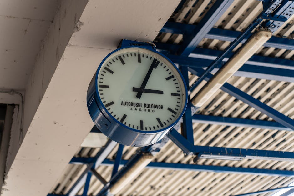 Busy morning platforms at Zagreb central bus station