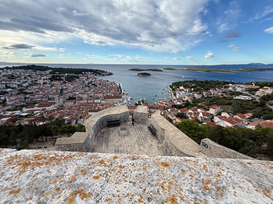 View from Fortica over Hvar harbour and Pakleni Islands
