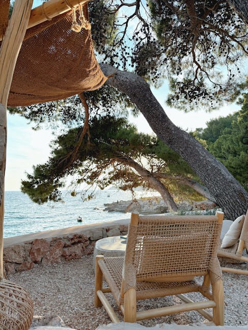 Family terrace at a beachfront villa in Hvar