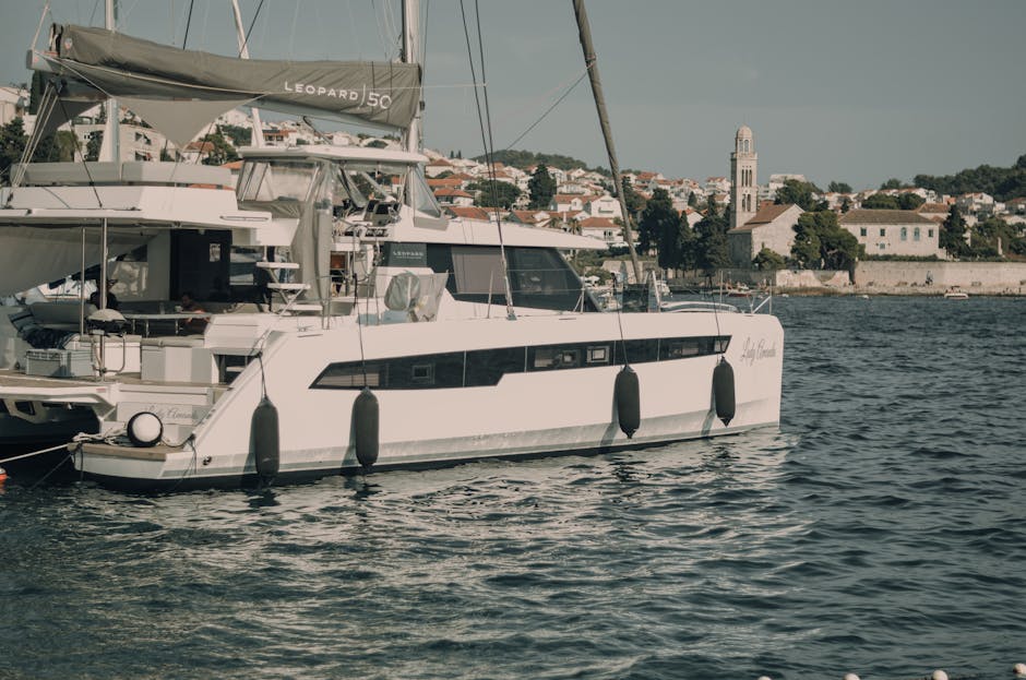 Passengers boarding a catamaran from Split to Hvar
