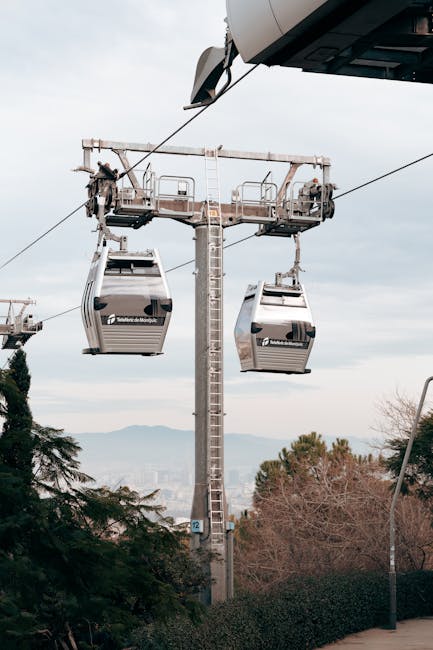 Vista panoramica dalla teleferica di Montjuïc