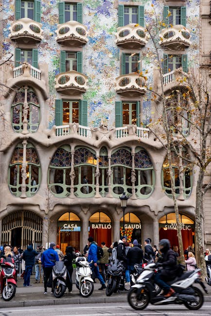 Fasada Casa Batlló przy Passeig de Gràcia
