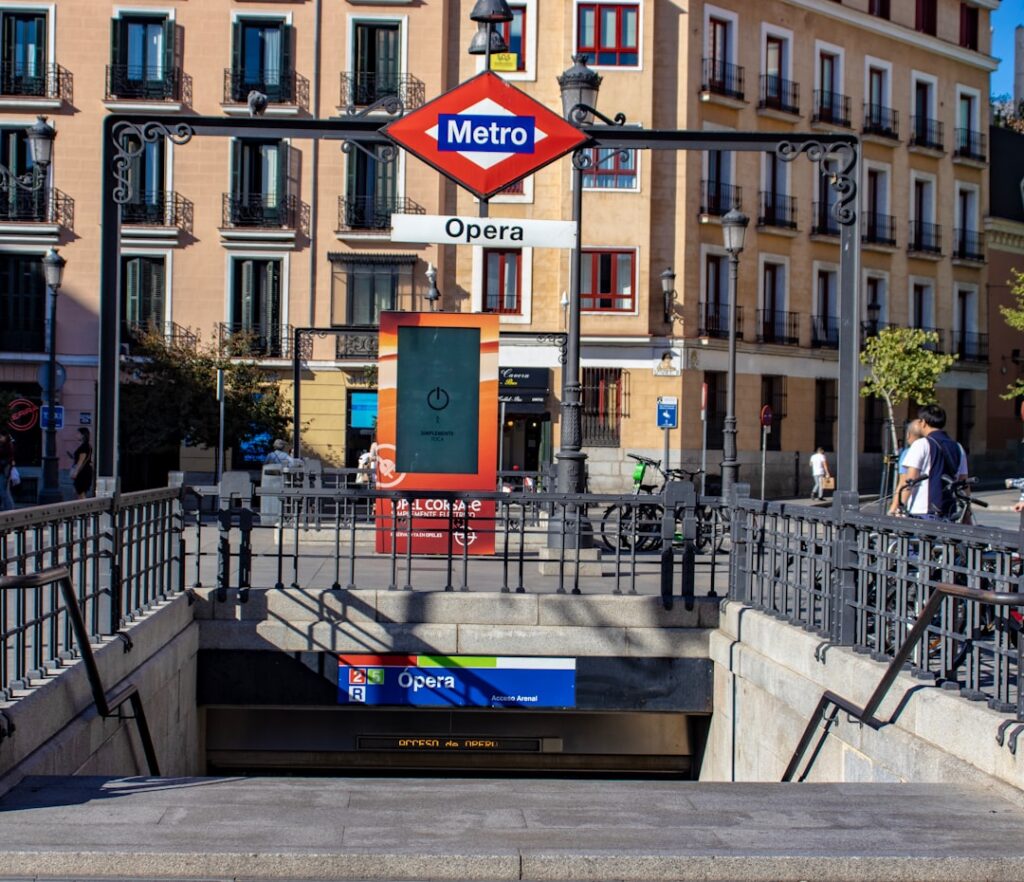 Passeig de Gràcia metro entrance and modernist facades