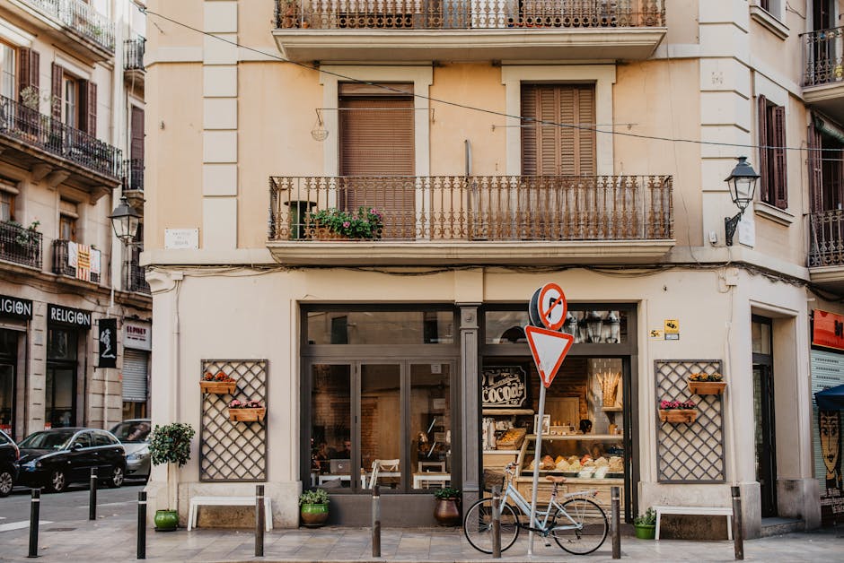Interior of Celicioso bakery in Barcelona with display of gluten-free pastries