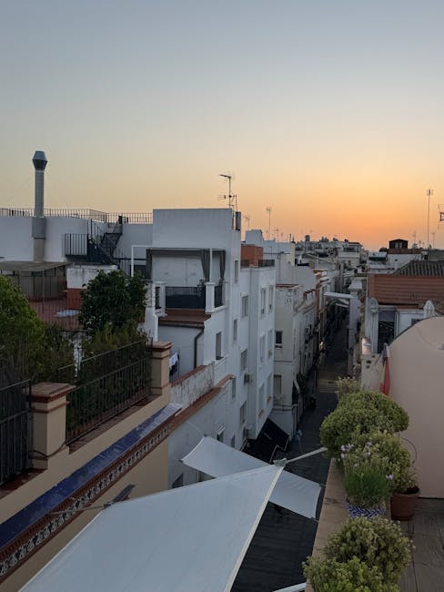Terrazza panoramica su Siviglia al tramonto