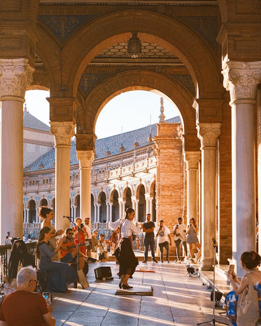 Scena di spettacolo flamenco all'interno di un tablao