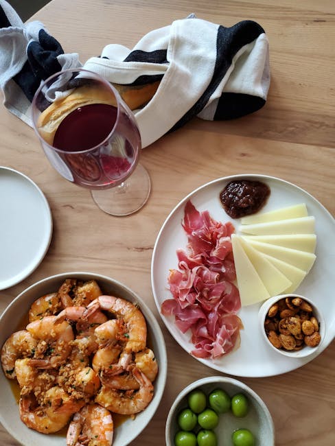 Tapas: gamberi all’aglio in bar centrale di Valencia