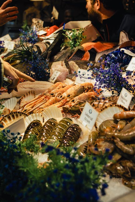 Banchi di pesce fresco al Mercado Central