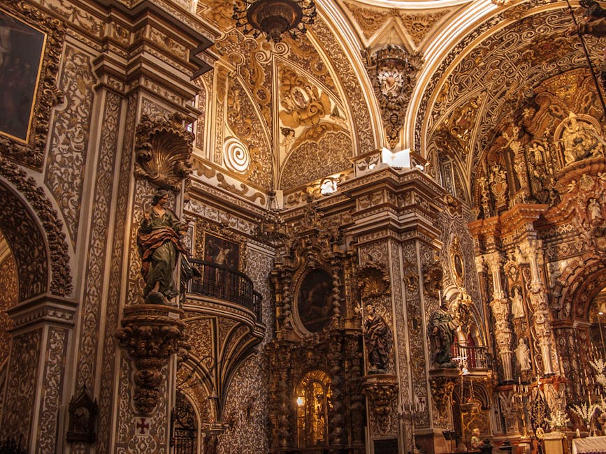 Interior view of Granada Cathedral showing the nave and high altar