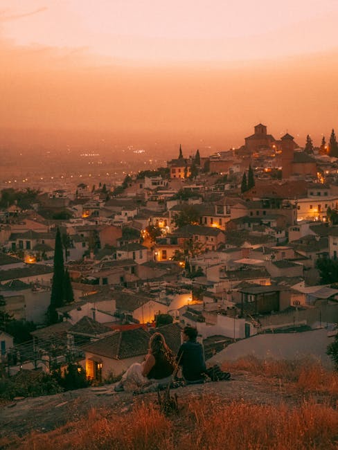 tramonto dal Mirador de San Cristóbal sulle tegole della città