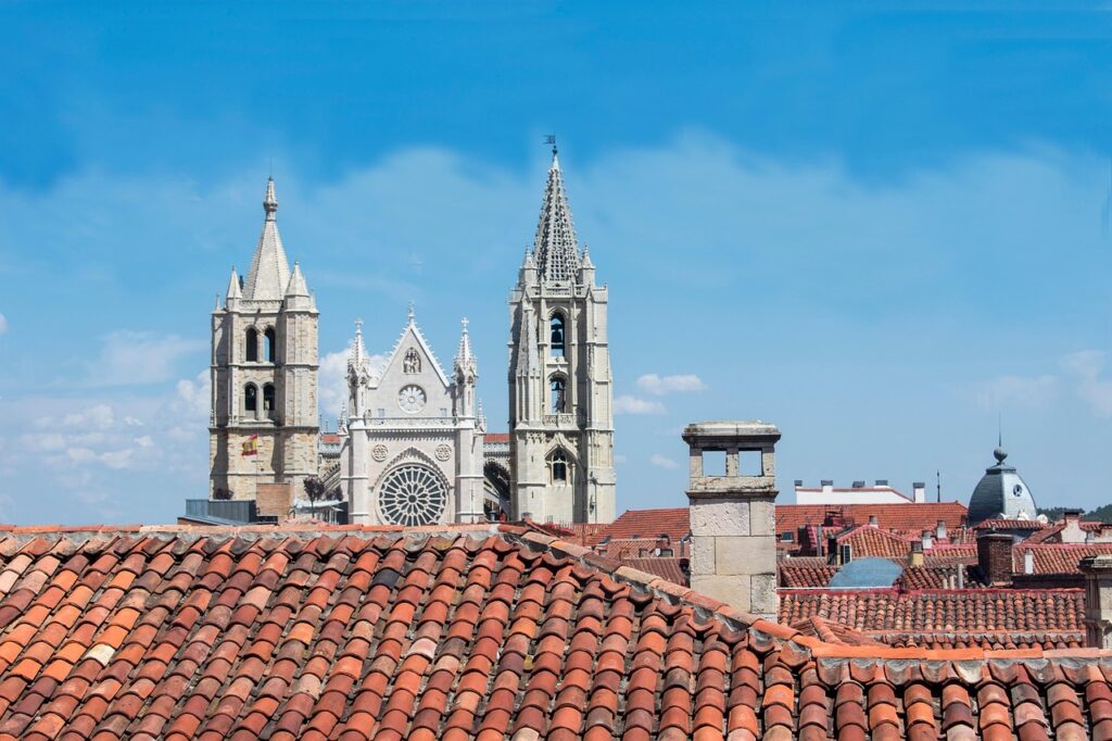 Sunset over Santiago de Compostela Cathedral