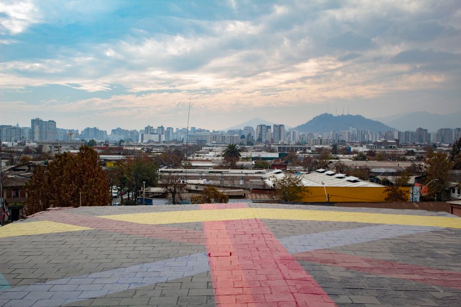 Terraces and panoramic view of the Cidade da Cultura complex overlooking Santiago