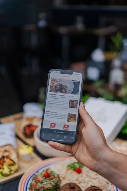 Smartphone showing a food app with vegan restaurant map of Porto