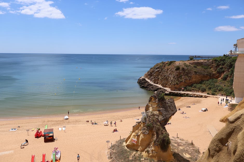 Balkon apartamentu z widokiem na ocean Praia da Rocha