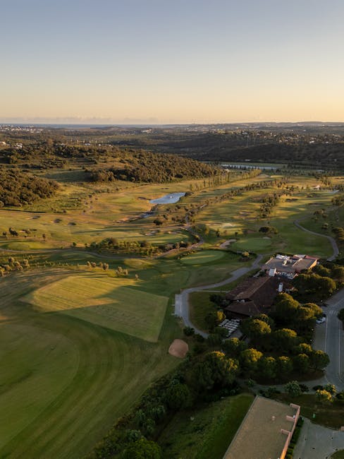 Wejście do Quinta do Lago z lotu ptaka, obok pola golfowego