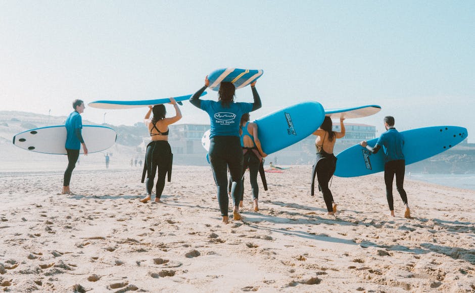 Lekcja surfingu na plaży Praia do Amado
