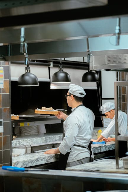 Hotelküche an der Algarve während des Service