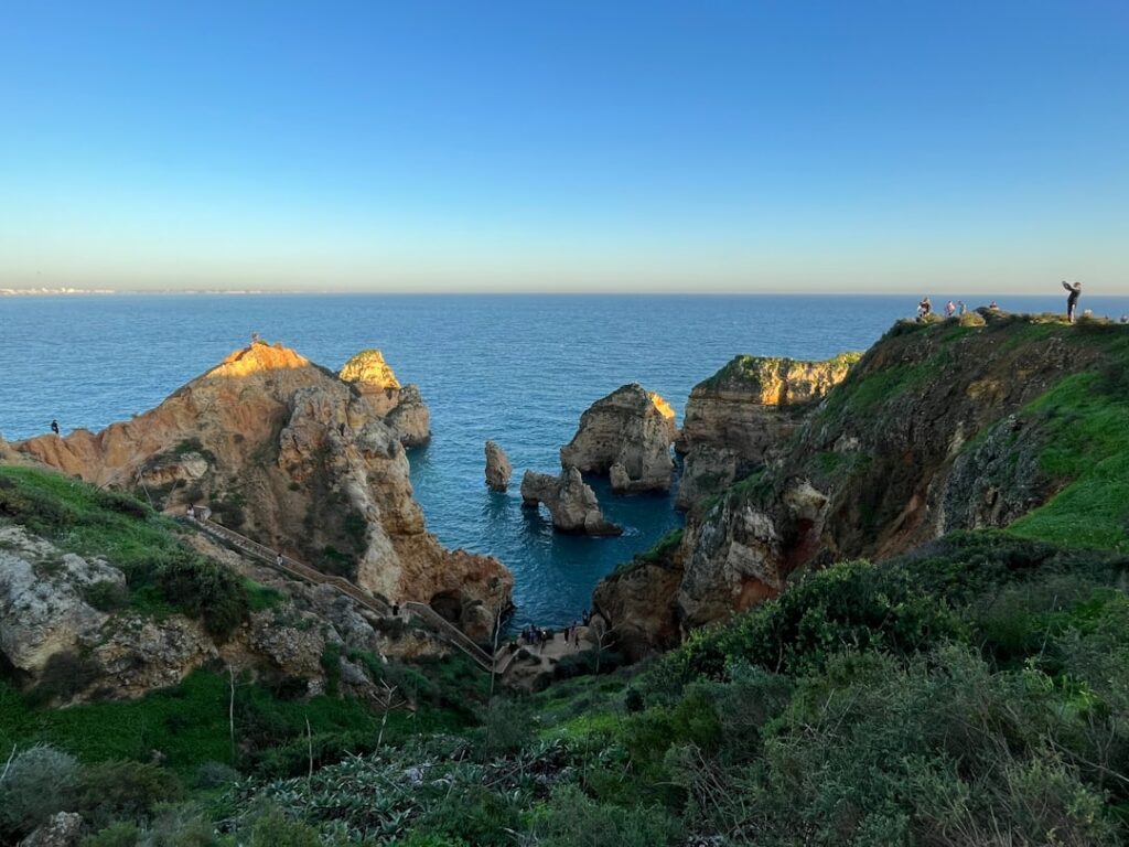 Ponta da Piedade Klippen bei Sonnenuntergang
