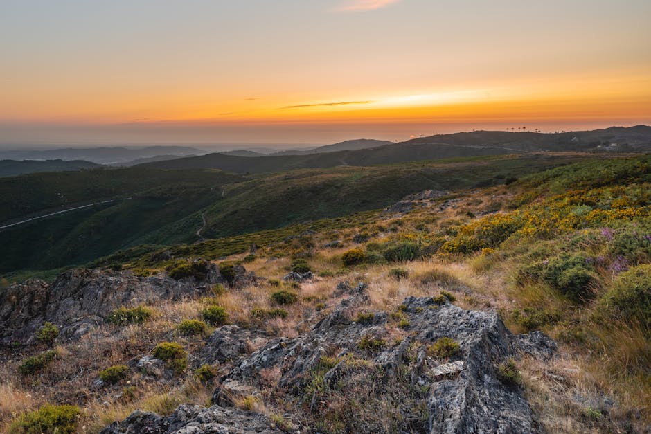 Panoramablick von einer Terrasse in der Serra de Monchique