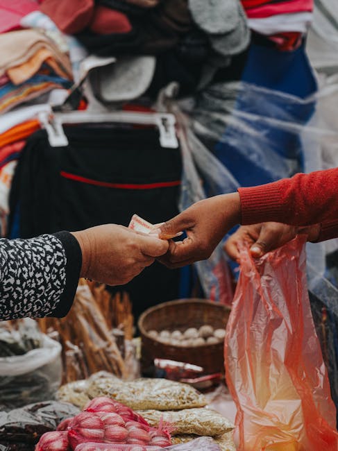 Tourist übergibt Bargeld an Marktverkäufer in Portimão