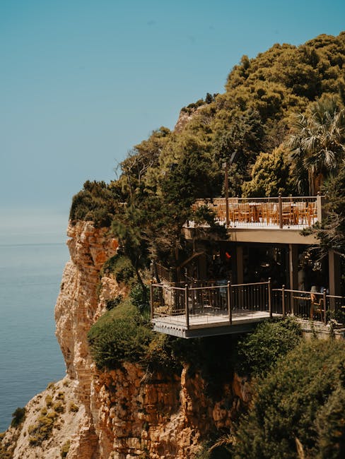terrazza ristorante della Quinta do Furão sulla scogliera