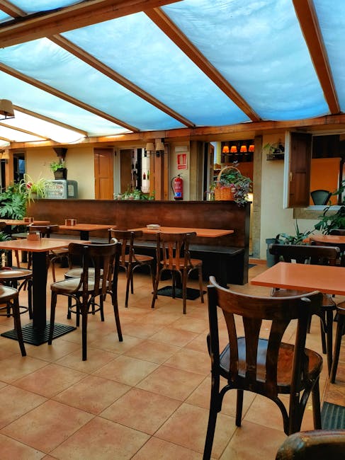 Cozy wooden interior of a vegan restaurant in Funchal