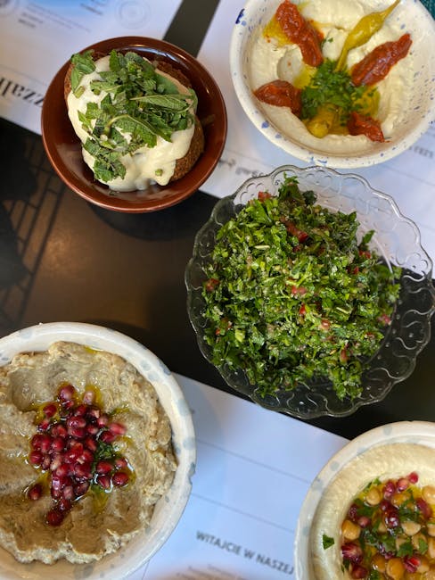 Talerz mezze w restauracji — opcje halal