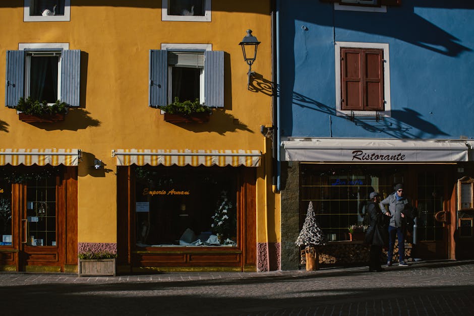 Facciata della guesthouse sulla piazza cittadina