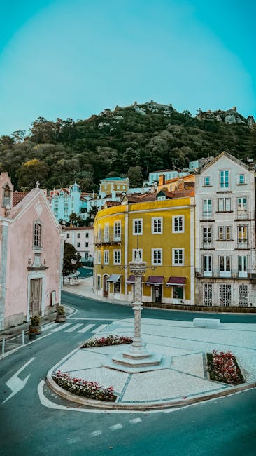 Praça da República morgens in Sintra