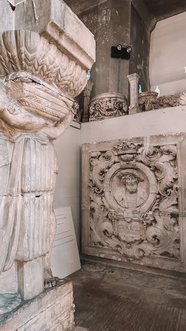 Interior stone sculptures at the Machado de Castro Museum